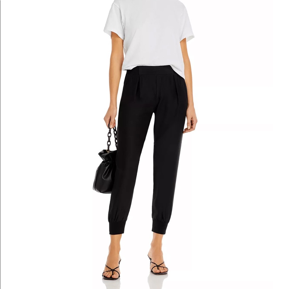 ATM Anthony Thomas Melillo Silk Joggers Black Small Excellent Condition!